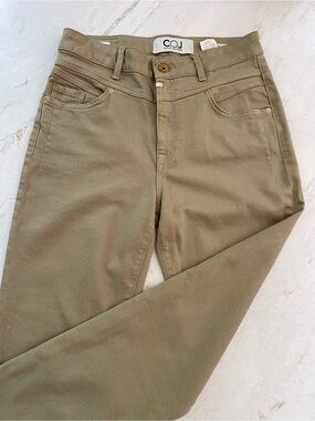 COJ Cup of Joe Tan High-Rise 5-Pocket Boyfriend/Tapered Jeans 28 FLATTERING!!